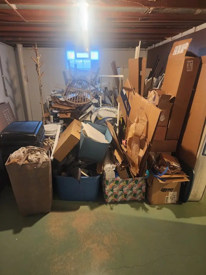 Roll-off dumpster container at job site for Concrete Dumpster Rental in Meridian Village